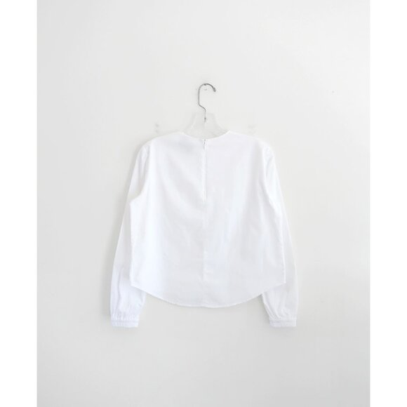 Rachel Comey White Cotton Poplin Long Sleeve Blouse Top size 2 - Picture 2 of 5